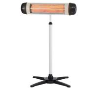AREBOS Chauffage radiant infrarouge |Radiateur électrique|2500 W |Support transversal|Réglable en hauteur | inclination 90°