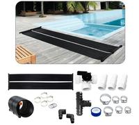 AREBOS Chauffe-Eau Solaire | Capteur Solaire | Chauffe-Piscine |Tapis Solaire | Absorbeur Solaire | 300 x 66cm | Plastique résistant aux UV | INCL. Ensemble de dérivation