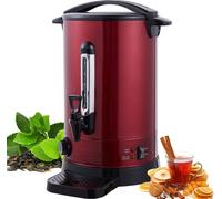 AREBOS Chauffe-vin chaud 950W | Distributeur de boissons chaudes | 8,8 L | avec bol de récupération, robinet de sortie, thermostat & protection contre la surchauffe | Réglage de la température rouge