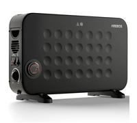 AREBOS Convecteur 2000 W |chauffage électrique avec 3 réglages de chaleur |chauffage électrique mobile à économie d'énergie |noir