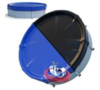 AREBOS Couverture de piscine ronde Ø420 cm | Bâche de piscine 2 en 1 en PE 200g/m²