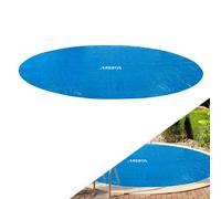 Arebos Bâche Solaire de Piscine Ronde Ø 4,57 m Bleu | Épaisseur 120 µm | Découpable | Chauffage pour Chauffer l’Eau