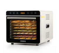 AREBOS Déshydrateur Inox 700W 19L 8 Grilles LED Tactile Fruits Légumes Aliments