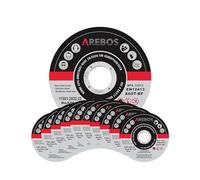 Arebos Disques à tronçonner 400 pièces | Ø 115mm x 1mm x 22,2mm | convient pour l'acier, l'acier inoxydable, l'inox, le fer, la tôle, le métal | aller et retour