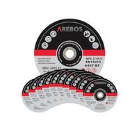 Arebos Disques à tronçonner 50 pièces | Ø 180 mm x 1,8 mm x 22,2 mm | convient pour l'acier, l'acier inoxydable, l'inox, le fer, la tôle, le métal | aller et retour | EN 12413 | certifiés par (MPA)