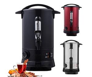 Arebos Distributeur de Boisson Chaudes 950W | Chaudière à eau 8,8L 40 Tasses | Marmite à Vin Chaud en Inox | Thé Café Soupe Dispositif de réchauffement |Thermostat | Réglage de la température 30-110°C