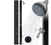 AREBOS Douche Solaire 20 L | 228 cm thermomètre Douche de Jardin Noir Rond