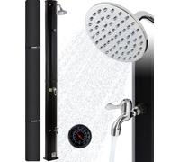 AREBOS Douche solaire 35L avec thermomètre intégré et pommeau de douche rond