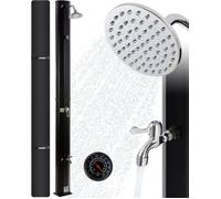 AREBOS Douche solaire 35L avec thermomètre intégré et pommeau de douche rond
