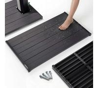 AREBOS Élément de Sol pour Douche de Jardin | antidérapant et imperméable | Plaque de Sol en PVC | Compatible avec vissage | résistant aux intempéries et Stable | idéal pour Douche Solaire, terrasse