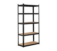 AREBOS Étagère Charges Lourdes 180×90×40 cm | Capacité 875 kg | Structure Acier 0,63 mm | 5 Tablettes MDF | Rayonnage Emboîtable pour Cave, Atelier & Stockage | Anthracite