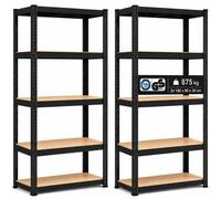 AREBOS Étagère Lourde 875kg 5 Niveaux Acier Garage Atelier Anthracite Robuste