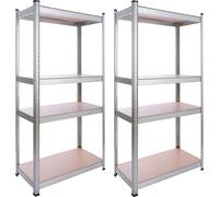 AREBOS 2X Étagère Robuste Étagère de Stockage en sous-Sol 160x80x40cm 4 étagères