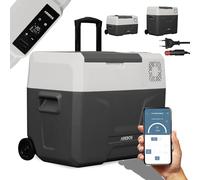 Arebos Glacière à compresseur avec roulettes 39 litres | avec Commande APP pour Refroidir, congeler et Maintenir au Chaud | Réfrigérateur jusqu'à -20 °C | Glacière pour Voiture