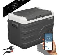 Arebos Glacière à compresseur 35 L | Réfrigérateur & congélateur Portable Jusqu’à -20 °C | Application & Commande Intelligente | 12/24V & 230V | USB | pour Voiture, Camion, Bateau, Camping-Car