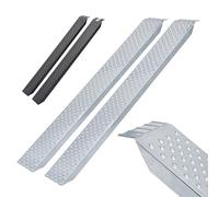 Arebos Lot de 2 rampes d'accès | Rampe de chargement pour moto | Rail de chargement en acier galvanisé | 200 kg par pièce, 400 kg par paire | Rails de chargement pour moto, quad, voiture | Rampe de