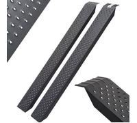 AREBOS Lot de 2 rampes d'accès Rampe de chargement pour moto | Rail de chargement en acier galvanisé | 400 kg Noir