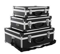 Arebos Lot de 3 valises de rigides | 50L volume total | verrouillable | boîte à outils | rangement | voyage | poignée télescopique