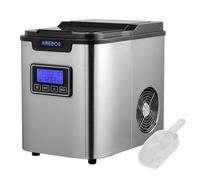 Arebos Machine à glaçons | Ice Cube Maker | 12 kg / 24 h | 10-15 minutes de production | 3 tailles de glaçons | Réservoir d'eau de 2,2 L | Machine à glaçons | Minuteur & écran LCD