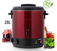 AREBOS Autocuiseur automatique 1800 W | 28 l | avec minuterie | thermostat et protection| réglable en continu de 30 à 110 °C |