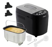AREBOS Machine à pain 1500 g 2 crochets de pétrissage Minuteur Écran LCD 850W