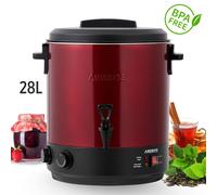 AREBOS Machine de mise en conserve 28 L Pot de mise en conserve 1800 W