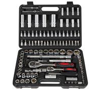 AREBOS Mallette à outils 108 pièces Jeu de douilles Outils Douilles Cliquet Boîte