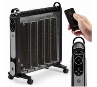 AREBOS Mica Convecteur 2000 W | chauffage électrique | chauffage électrique mobile à économie d'énergie | 2 vitesses | noir