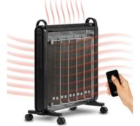 AREBOS Mica Convecteur 2000W Noir | Chauffage électrique mobile & Chauffage par ondes thermiques