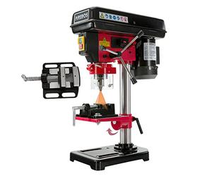 Arebos Perceuse à colonne 500 W | Avec système d'alignement laser | Réglage de table : 45 degrés - 0 - 45 degrés | 5 Vitesses différentes | Plage de Serrage: 1,5-13 mm