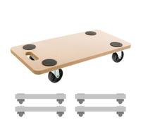 AREBOS Planche à roulettes 4 pièces 200 kg de Charge roulettes de Meubles