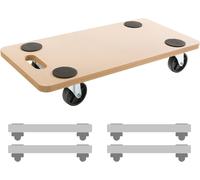 Arebos Planche à roulettes | 4 pièces | jusqu'à 200 kg de Charge | tampons en Caoutchouc Inclus | roulettes de Transport roulettes de Meubles | Transport de Meubles