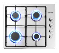 AREBOS Plaque de cuisson 4 brûleurs - Design compact puissance 7 kW gaz naturel/propane