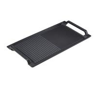 Arebos Plaque de cuisson pour induction | 43,2 x 22,9 cm | Fonte spécialement pour plaques à induction | avec base antiadhésive résistante aux rayures | Semi-nervurée et semi-lisse