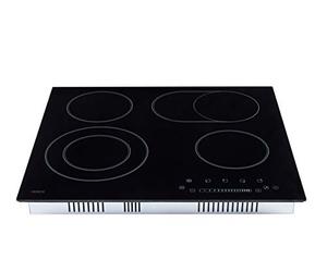 Arebos plaque de cuisson vitrocéramique | 6600 W | 4 foyers | 59 cm | autarcique | Table de cuisson électrique | avec Sensor Touch | sécurité enfants | protection contre la surchauffe