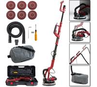 AREBOS Ponceuse à col long 750 W | Ø 225 mm | Tige télescopique, aspiration & coffret