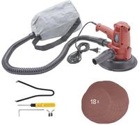 AREBOS Ponceuse cloisons sèches 710 W, 6 vitesses, aspiration intégrée, ergonomique et polyvalente pour murs et plafonds