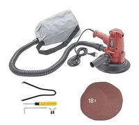 Arebos Ponceuse de plafond 710W avec aspiration et 18x papier abrasif | 6 vitesses | 1.500-3.000 t/mn | Ponceuse pour cloisons sèches/Ponceuse murale