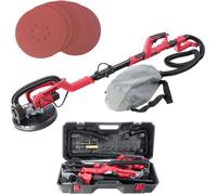 Arebos Ponceuse Girafe 750W Ø 225 mm Tête Pivotante Vitesse Variable Système d'Aspiration Intégré 6 Disques