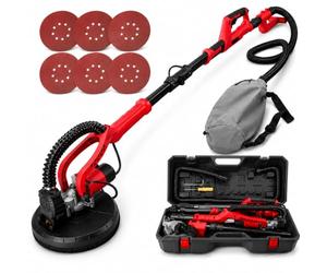 Arebos Ponceuse Girafe | Ponceuse à bras | 750 watt | Ø 225 mm | régulation de vitesse | système d’aspiration intégré | tête pivotante | 6 disques abrasifs | boîte inclus