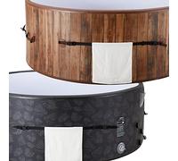 Arebos Porte-Serviettes | Support pour Peignoir | Support pour Serviette de Spa | Accessoires de Piscine | Lot de 2 | Ferme-enfichable | Noir