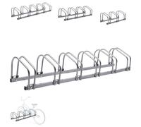 Arebos - Porte-vélos pour 6 vélos | Support multiple avec un espacement de roues de 21 cm | Porte-vélo pour une largeur de pneu de 35-60 mm | Dimensions du support : 160 x 30 x 26 cm | Montage au sol