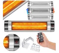 AREBOS Radiateur infrarouge mural - Chaleur instantanée, faible éblouissement et confort extérieur avec télécommande inclus.