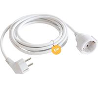 AREBOS Rallonge 5m IP20 Schuko Intérieur 1,5 mm² Blanc