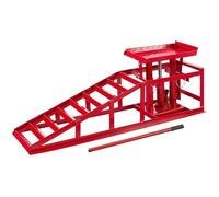 Arebos Voitures Véhicule Rampe de Levage | Leve Voiture | Rampes de Chargement | Kit de RampesHydraulique | Réglable 2 T | Rampe d'accès de 270-375 mm | Rouge