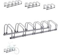 Arebos Râtelier à vélo pour 6 vélos | Support multiple avec espacement des roues de 21 cm | Support vélo pour largeur de pneu de 35 à 60 mm | Support de roue 160 x 30 x 26 cm | Support mural ou au sol