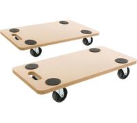 AREBOS Roulettes pour meubles, lot de 2 | Planche à roulettes jusqu'à 200 kg, antidérapante