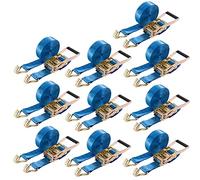 Arebos Sangles 10 piéces Ceinture de Tension 8 m | 4000 kg | Deux pièces avec Crochet