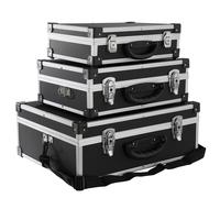 AREBOS Set de 3 valises de transport | 50 L volume total | verrouillable | avec sangle et serrure | universellement utilisable comme boîte de transport | boîte à outils