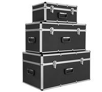 Arebos Set de 3 Valises de Transport en Aluminium - 200 L Volume Total, Verrouillables, Imperméables, Construction Renforcée, Utilisation Universelle | Boîtes de Transport